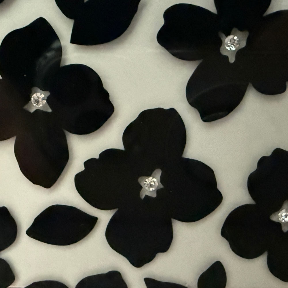 New Kate Spade Elegant Black Floral Jeweled Case iPhone 12/12Pro